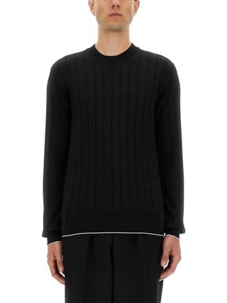 Balmain Black Crew Neck Sweaters