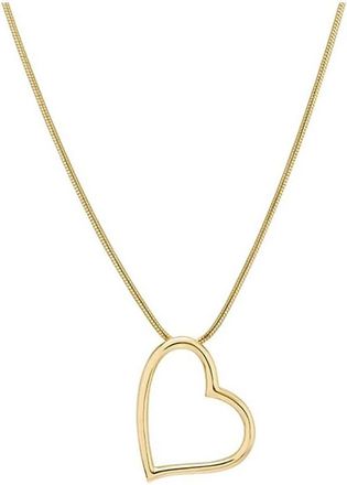 Gold & Honey Womens Classic Heart Necklace In Gold