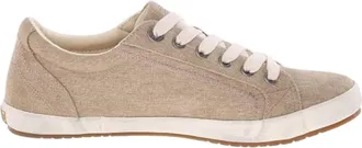 Taos Womens Star Casual Sneakers In Khaki Wash Canvas