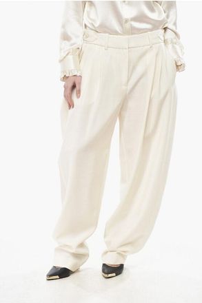 Stella McCartney Balloon-Fit Wool Trousers with 2 Pleats size 42