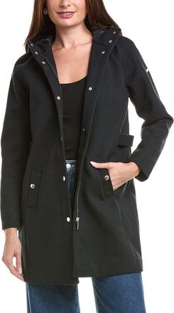 Nicole Miller Hooded Peacoat