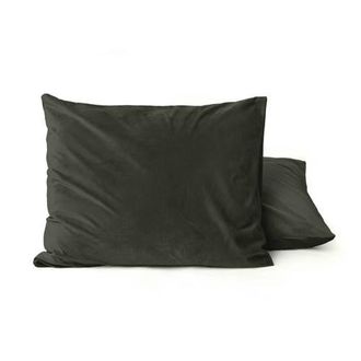 W velvet kussensloop - donkergroen (set van 2)