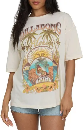 Billabong Forever Dawn Graphic Cotton T-Shirt in White Cap at Nordstrom, Size X-Large
