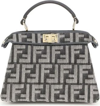 Fendi Blue Fabric Womens Handbag