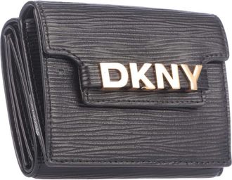 DKNY Avril Tri-Fold Portemonnee van imitatieleer (Zwart)