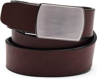 Lands End Leather Adjustable Slide Belt in Brown at Nordstrom, Size Xx-Large