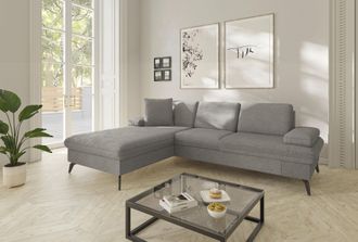 Sit&more Ecksofa »Morris Jubi L-Form, B: 247 cm« mit Armteilfunktion & 1 Zierkissen, optional Bettfunktion