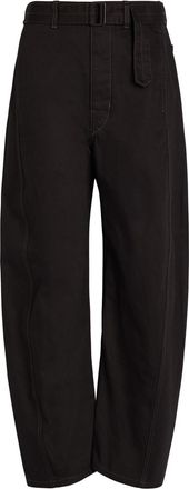Christophe Lemaire Belted Barrel-leg Jeans - Black - S (UK8-10 / S)