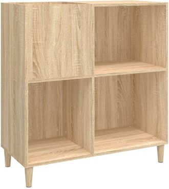 vidaXL Mueble discos madera contrachapada roble Sonoma 84,5x38x89 cm Vidaxl