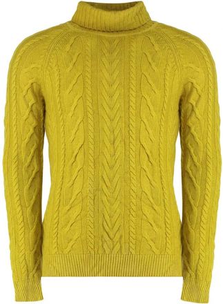 Moorer Alberic Turtleneck Sweater - Heren - Cashmere truien - Geel - M - Kasjmier - Truien & Vesten