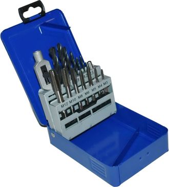 OEM Juego De Machos Y Brocas M3-m12 + Soporte, Brocas Hss - 13 Uds