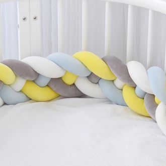 OEM Ovillo De Hilo Trenzado, Funda De Almohada De Felpa Cristalina, Coj&iacute;n Anticolisi&oacute;n Para Ni&ntilde;os, Decoraci&oacute;n De Cama