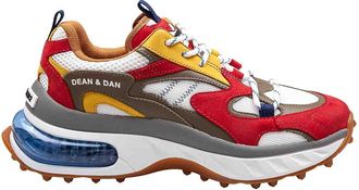 Dsquared2 Bubble Sneakers In Multicolor Suede And Mesh