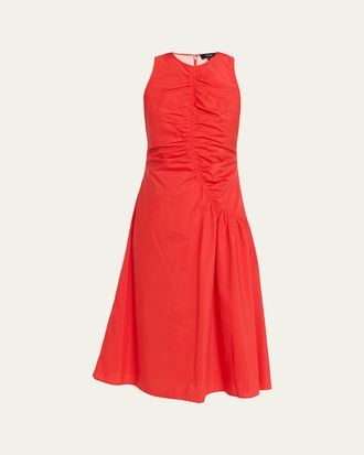 Theory Asymmetric Ruched Tank Dress