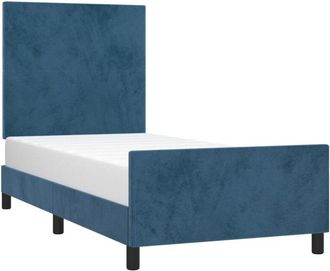 vidaXL Vidaxl - Estructura De Cama Sin Colch&oacute;n Terciopelo Azul Oscuro 90x190 Cm