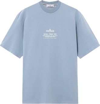 Stone Island S0285 TEXT LOGO T SHIRT Size: XL, colour: NAVY