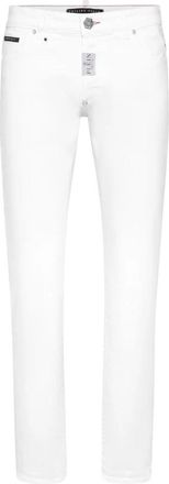 Philipp Plein Klassieke Five-Pocket Jeans - Heren - Slim Fit Jeans - Wit - W30 - Denim - Jeans
