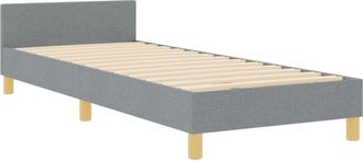 vidaXL Estructura De Cama Con Cabecera Gris Claro 80 X 200 Cm Tela Vidaxl