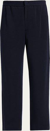 Giorgio Armani Mens Straight-Leg Wool Trousers