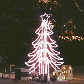 vidaXL Vidaxl Figura &Aacute;rbol Navidad Plegable 3 Pzas Blanco C&aacute;lido 87x87x93 Cm