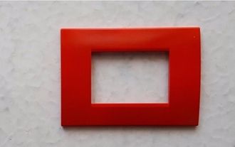 Trade Shop Trade Shop - Placca Placche Placchete Compatibili Living Light In Abs 3 4 7 Posti Colorate - Rojo