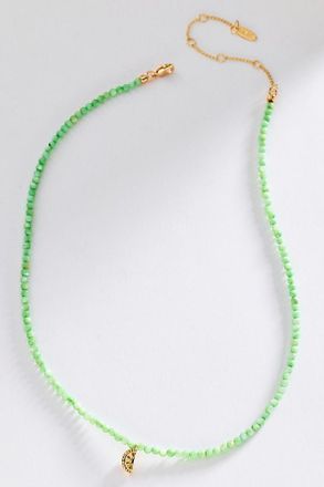 Anthropologie Beaded Icon Necklace
