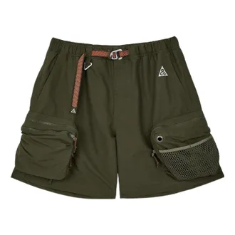 Nike Mens Nike x ACG Multiple Pockets Outdoor Cargo Loose Casual Straight Shorts Green DN3945-325