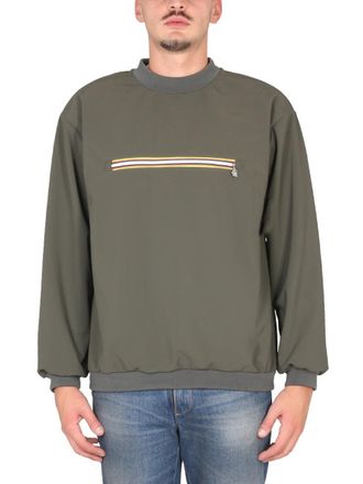 K-Way Zippered Front Pocket Sweatshirt - Green