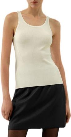 LilySilk Basic Silk Tank Top in White at Nordstrom, Size X-Large