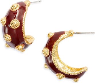 Karine Sultan Espresso Hoop Earrings in Gold at Nordstrom