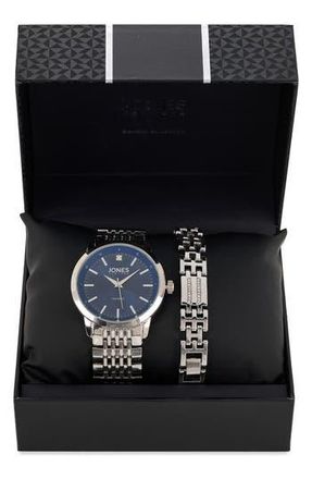 Jones New York Bracelet Watch & Bracelets Set, 42mm x 47mm in Silver at Nordstrom Rack