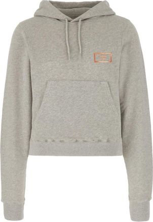 Martine Rose Logo Appliqu&eacute; Katoenen Hoodie - Heren - Hoodies - Grijs - M - Katoen - Hoodies & sweatvesten