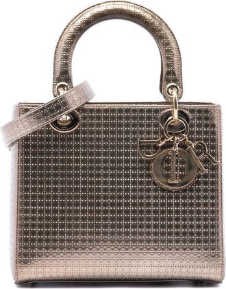 Dior Pre-owned Dior Medium Metallic Patent Microcannage Lady Satchel Ladies C3QBVPOL0SFFD26P