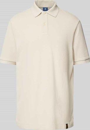 G-Star Poloshirt aus Viskose mit Label-Detail in Offwhite, Größe XXL