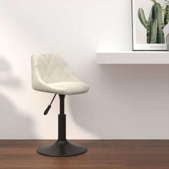 vidaXL Taburete De Cocina De Terciopelo Crema Vidaxl