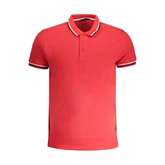 Cavalli Red Cotton Men Polo Mens Shirt