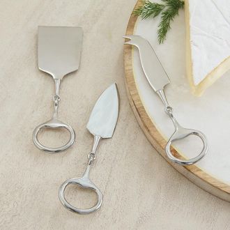 Ballard Designs Set of 3 Carson Kressley Snaffle Bit Cheese Knives - Ballard Designs