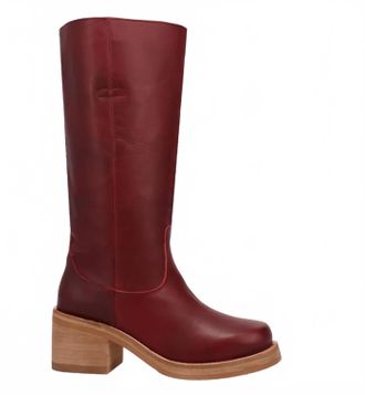 Dingo Womens Vagabond Leather Boot In Merlot