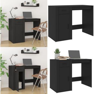vidaXL Scrivania Nero 100x49x75 cm in Legno Multistrato - Scrivania da ufficio - Scrivania moderna