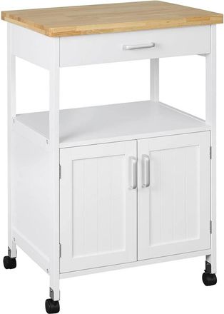 Woltu Woltu Carrello Portaoggetti Mobile Cucina Salvaspazio Carrello Con Ruote Legno