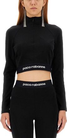 Paco Rabanne Cropped Top With High Collar