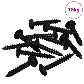 vidaXL Clavo Autorroscante 9000 Pcs Negro Acero Vidaxl