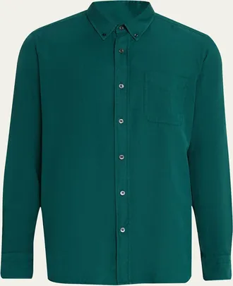 Tom Ford Mens Cotton and Cashmere Pocket Sport Shirt