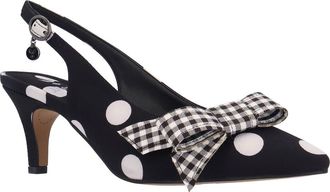 J. Rene&eacute; Taylin Slingback Pump in Black/White at Nordstrom, Size 9.5