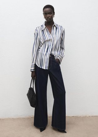 Mango Camicia fluida stampata navy - Donna - XXS - MANGO