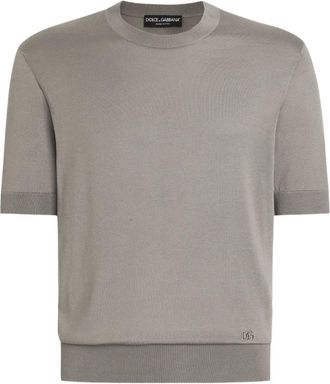 Dolce & Gabbana T-shirt girocollo a maniche corte - Grigio
