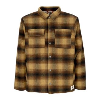 Element Bear Lodge Gewatteerd Flanellen Shirt Jack - Heren - Casual Overhemden - Bruin - XL - Polyester - Overhemden