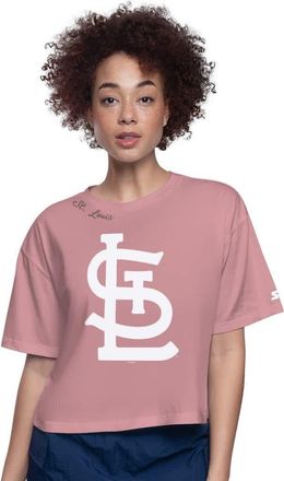 Starter Womens Starter Pink St. Louis Cardinals Play the Ball Boxy Cropped T-Shirt at Nordstrom, Size Medium