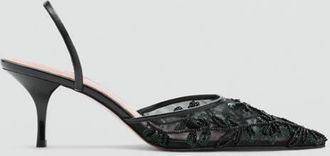 Mango Scarpe kitten ricamo paillettes nero - Donna - 35 - MANGO