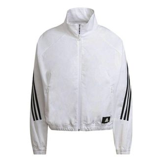 adidas (WMNS) adidas W Fi Wv Tt Stripe Sports Stylish Jacket White H21577